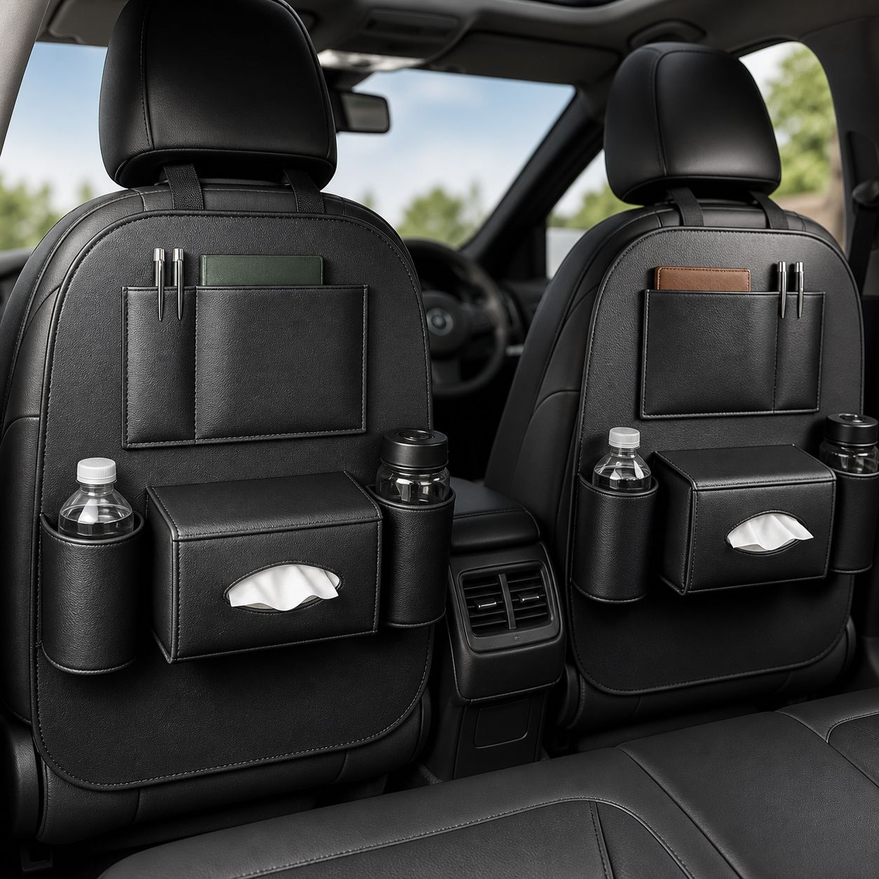 کیف و نظم دهنده پشت صندلی چرمی خودرو