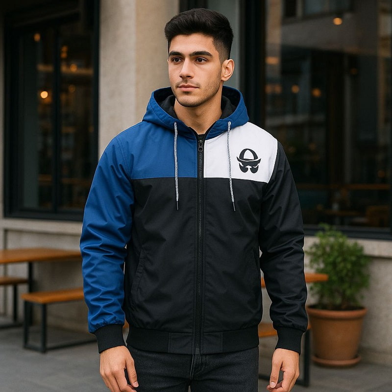 کاپشن مردانه آبی مدل Adidas Yeezy